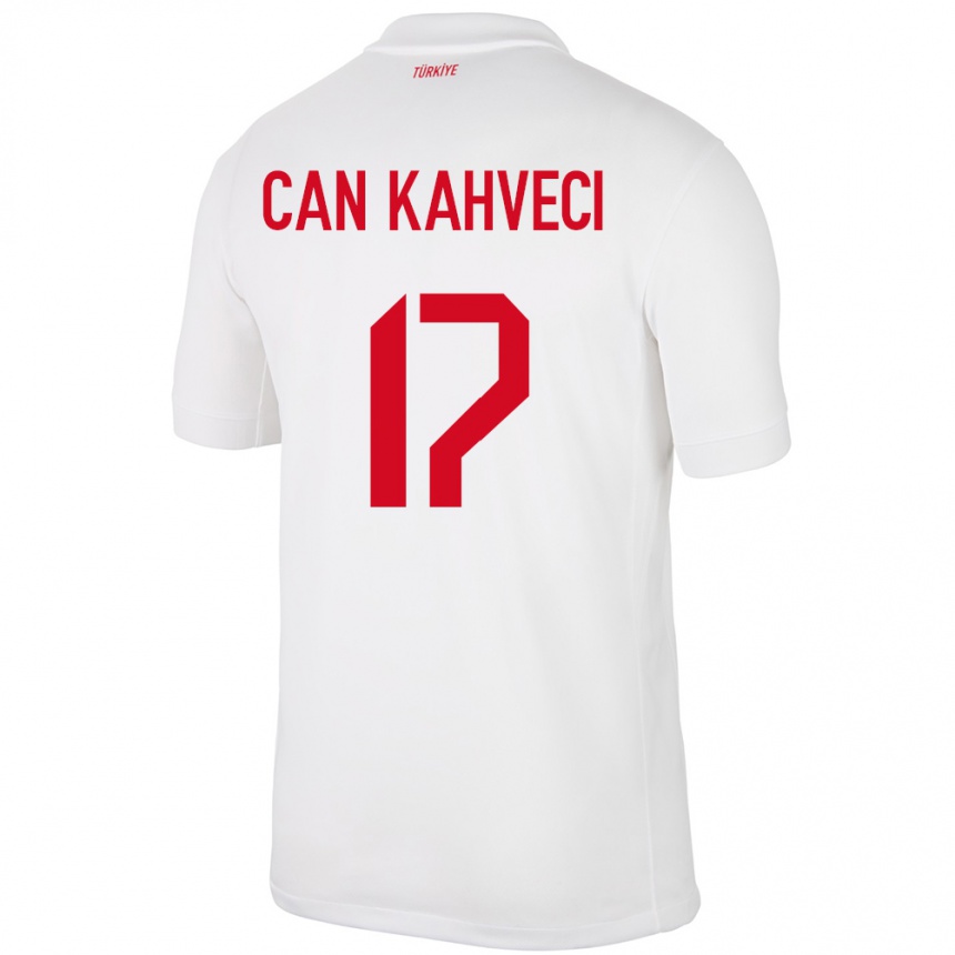 Hombre Fútbol Camiseta Turquía İrfan Can Kahveci #17 Blanco 1ª Equipación 24-26 México