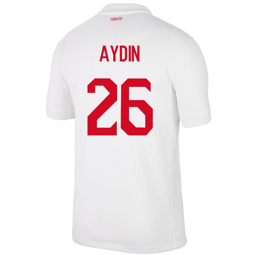 Hombre Fútbol Camiseta Turquía Oğuz Aydın #26 Blanco 1ª Equipación 24-26 México