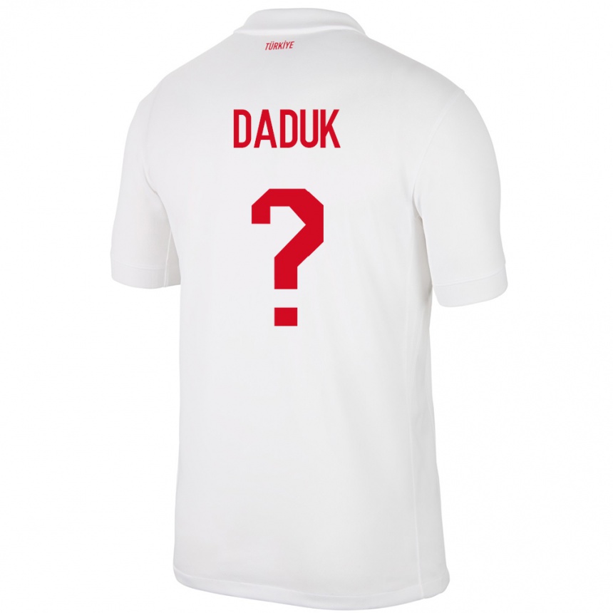 Hombre Fútbol Camiseta Turquía Emir Dadük #0 Blanco 1ª Equipación 24-26 México