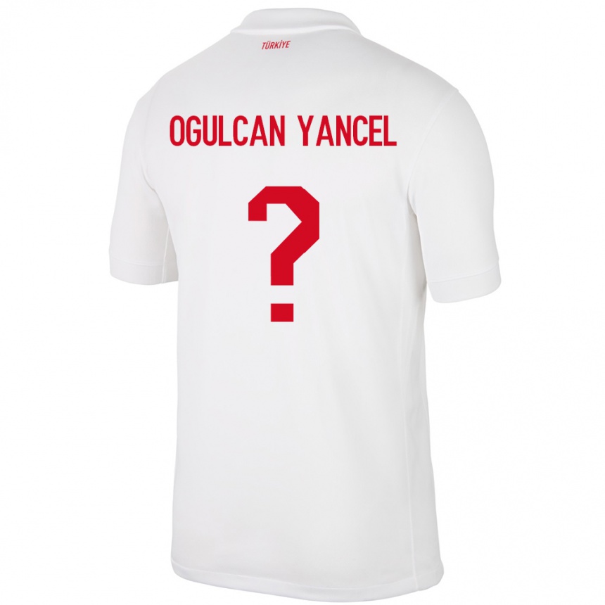 Hombre Fútbol Camiseta Turquía Necati Oğulcan Yançel #0 Blanco 1ª Equipación 24-26 México