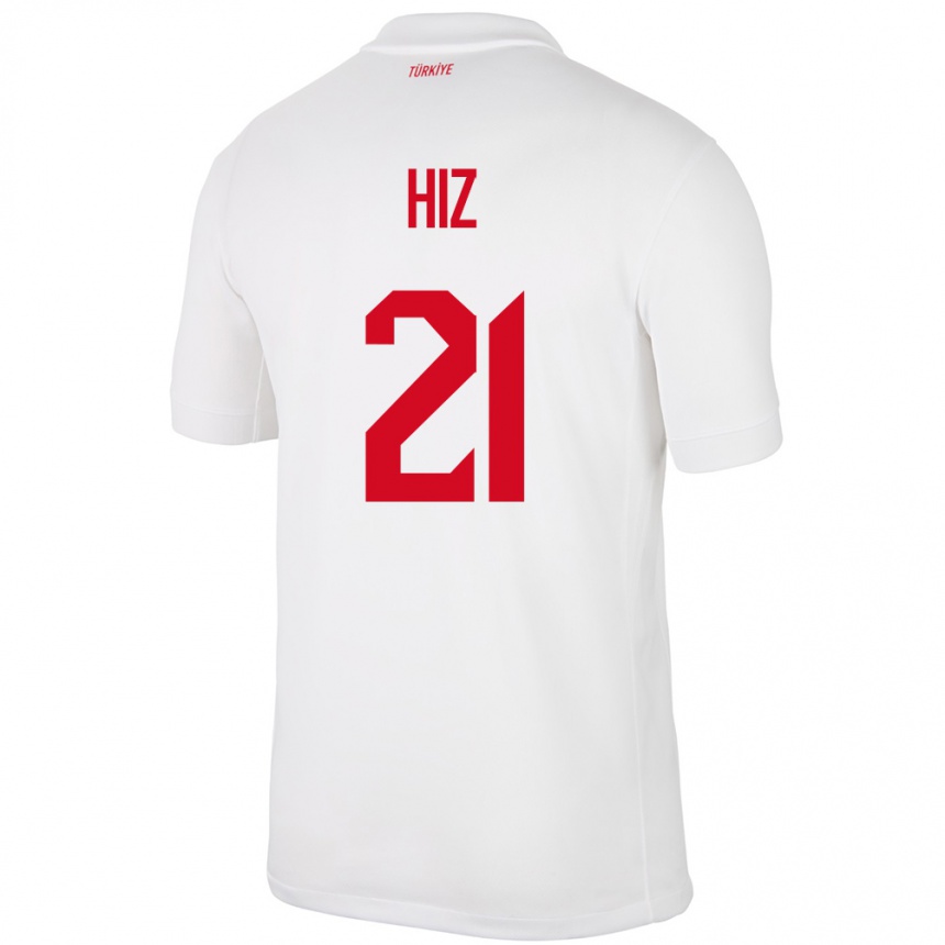 Hombre Fútbol Camiseta Turquía Gülbin Hız #21 Blanco 1ª Equipación 24-26 México