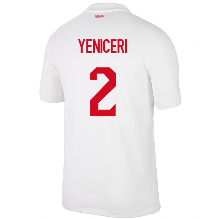 Hombre Fútbol Camiseta Turquía Berna Yeniçeri #2 Blanco 1ª Equipación 24-26 México