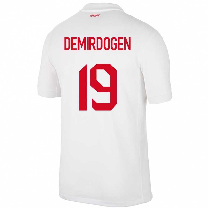 Hombre Fútbol Camiseta Turquía Neslihan Demirdögen #19 Blanco 1ª Equipación 24-26 México