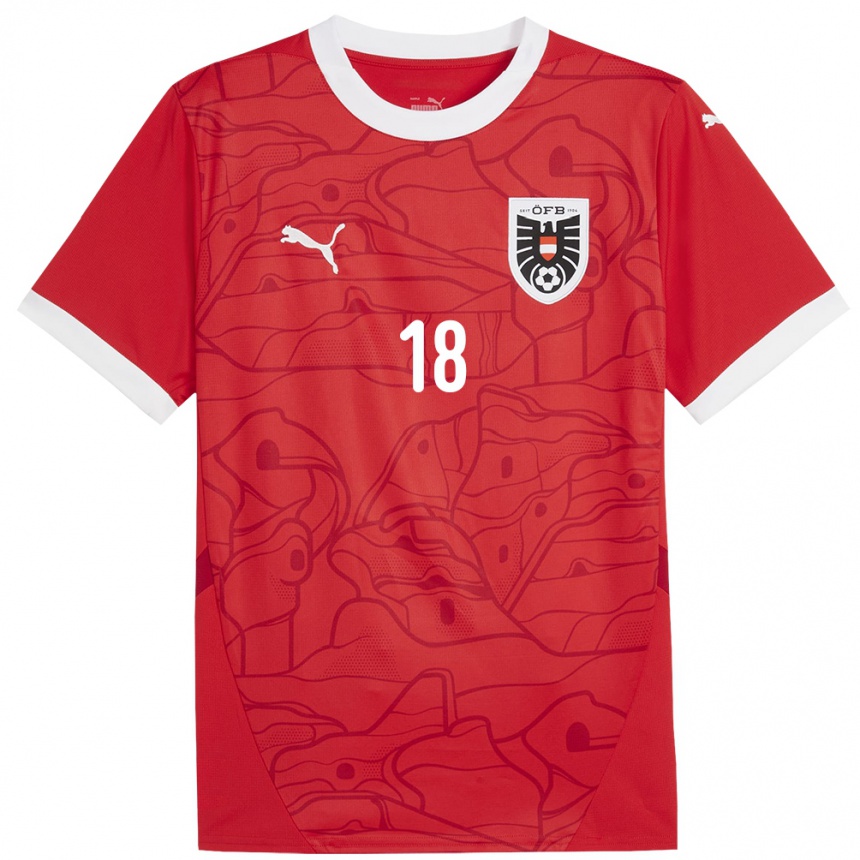 Hombre Fútbol Camiseta Austria Romano Schmid #18 Rojo 1ª Equipación 24-26 México