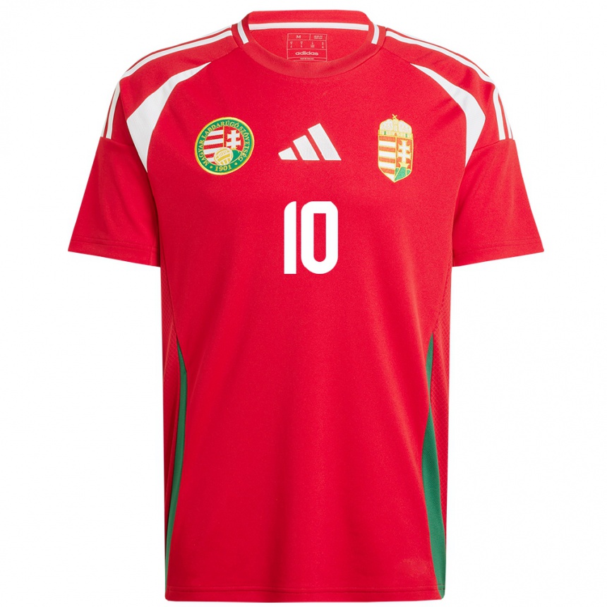 Hombre Fútbol Camiseta Hungría Hunor Bogdán #10 Rojo 1ª Equipación 24-26 México