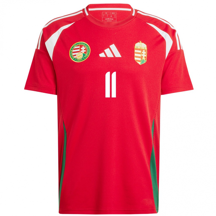 Hombre Fútbol Camiseta Hungría Zalán Kerezsi #11 Rojo 1ª Equipación 24-26 México