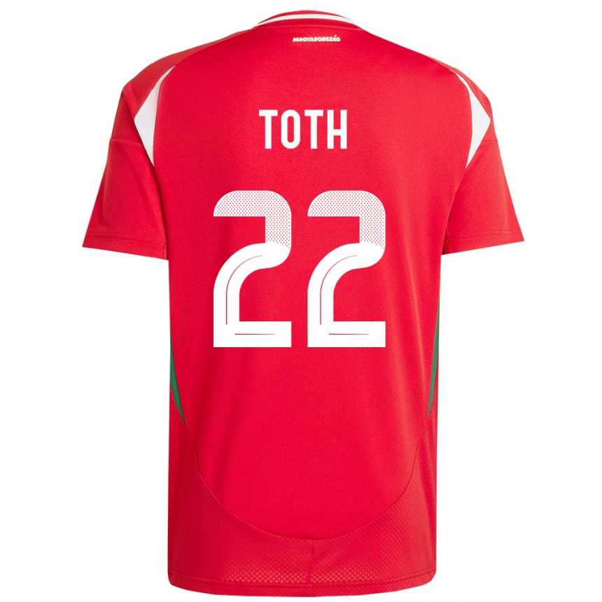 Hombre Fútbol Camiseta Hungría Balázs Tóth #22 Rojo 1ª Equipación 24-26 México