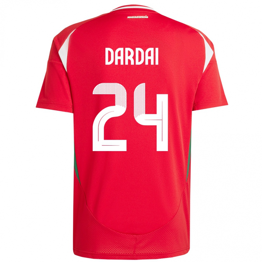 Hombre Fútbol Camiseta Hungría Márton Dárdai #24 Rojo 1ª Equipación 24-26 México