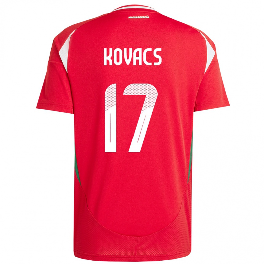 Hombre Fútbol Camiseta Hungría Mátyás Kovács #17 Rojo 1ª Equipación 24-26 México