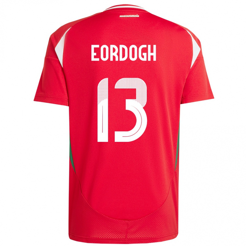 Hombre Fútbol Camiseta Hungría András Eördögh #13 Rojo 1ª Equipación 24-26 México