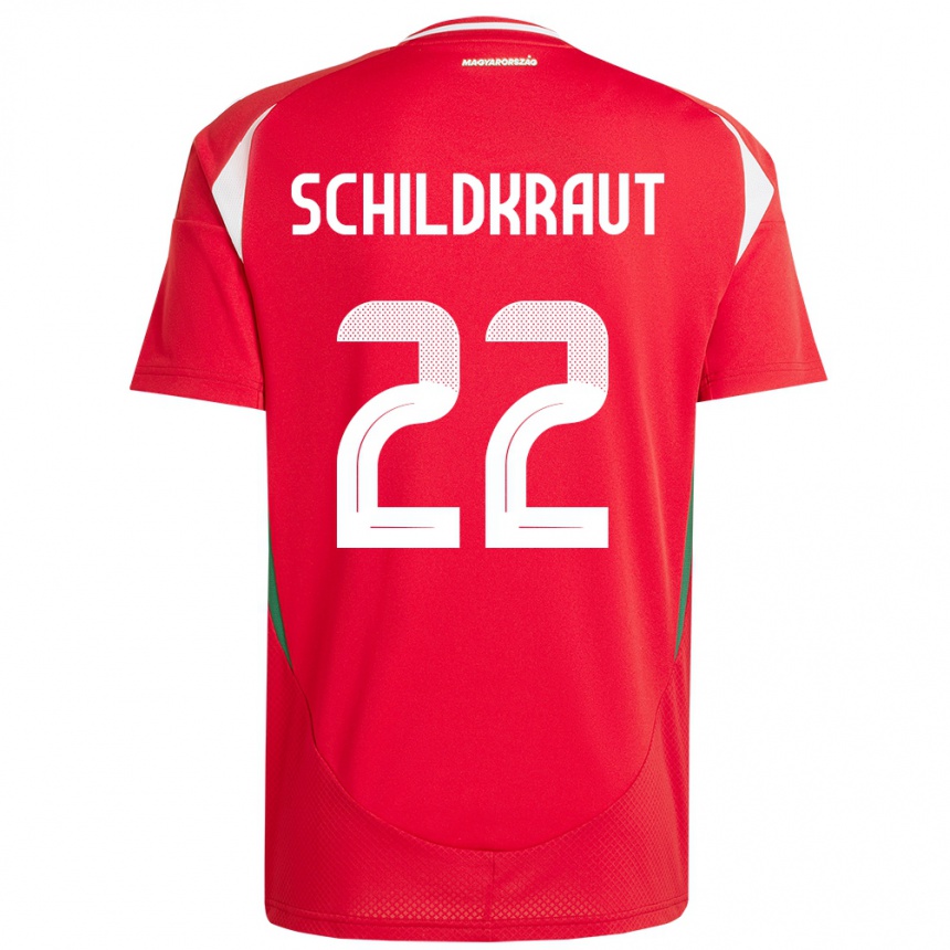 Hombre Fútbol Camiseta Hungría Fruzsina Schildkraut #22 Rojo 1ª Equipación 24-26 México