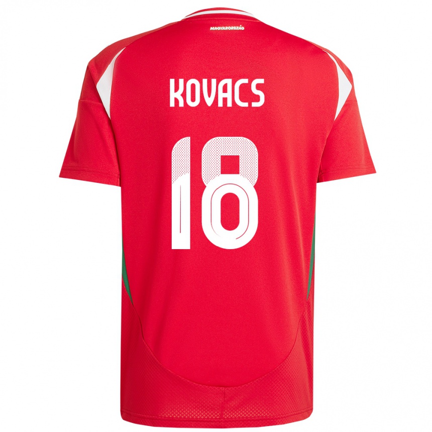 Hombre Fútbol Camiseta Hungría Laura Kovács #18 Rojo 1ª Equipación 24-26 México