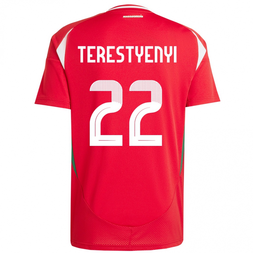 Hombre Fútbol Camiseta Hungría Anna Terestyényi #22 Rojo 1ª Equipación 24-26 México