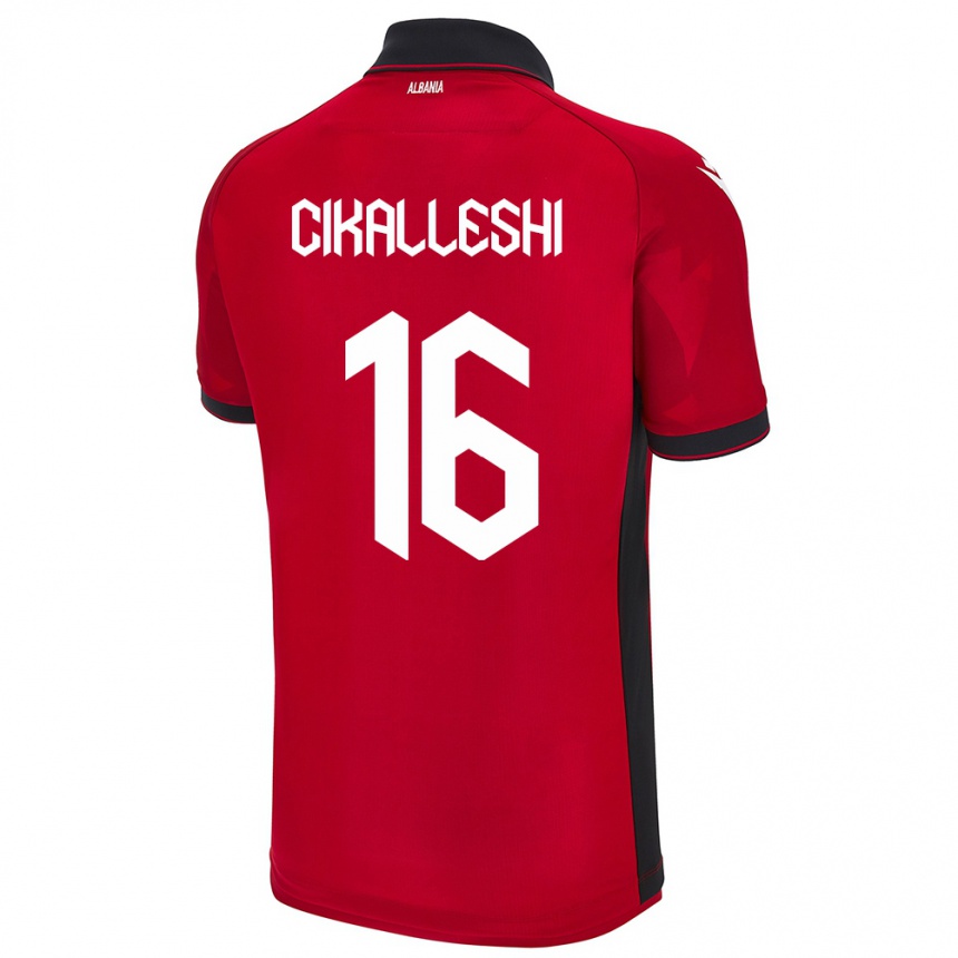 Hombre Fútbol Camiseta Albania Sokol Cikalleshi #16 Rojo 1ª Equipación 24-26 México