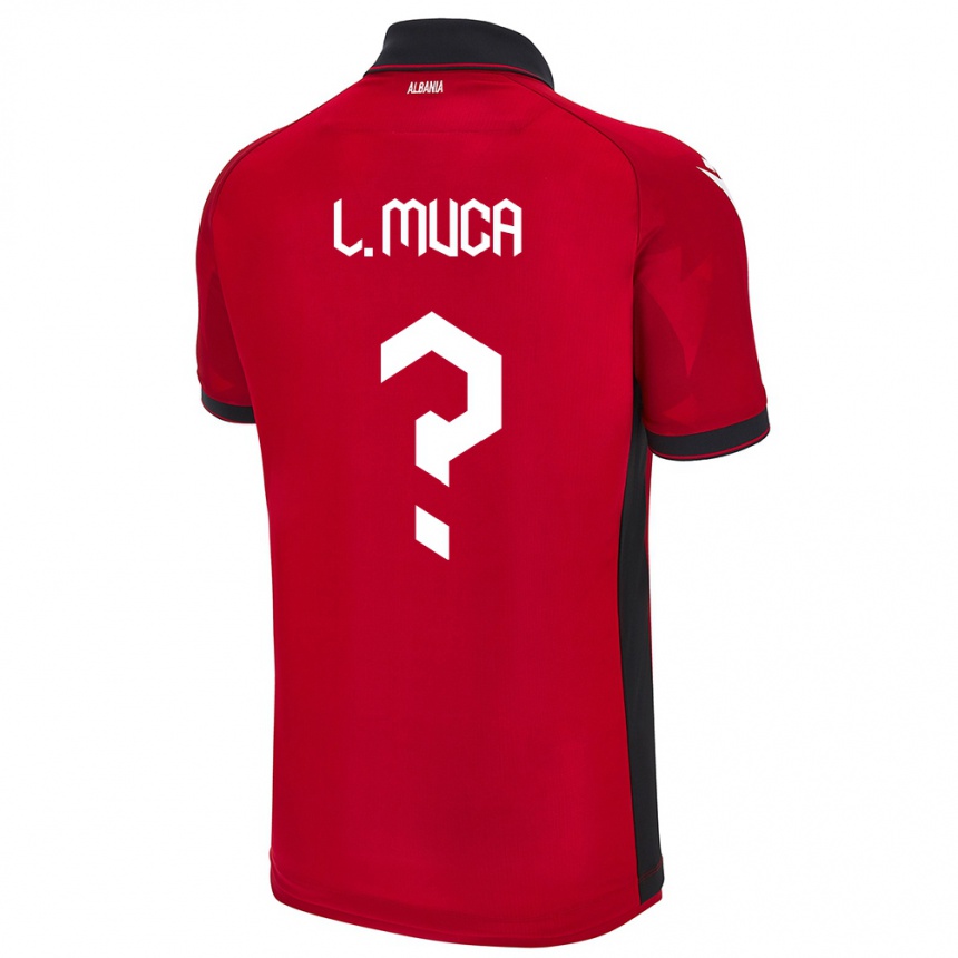 Hombre Fútbol Camiseta Albania Leonard Muca #0 Rojo 1ª Equipación 24-26 México