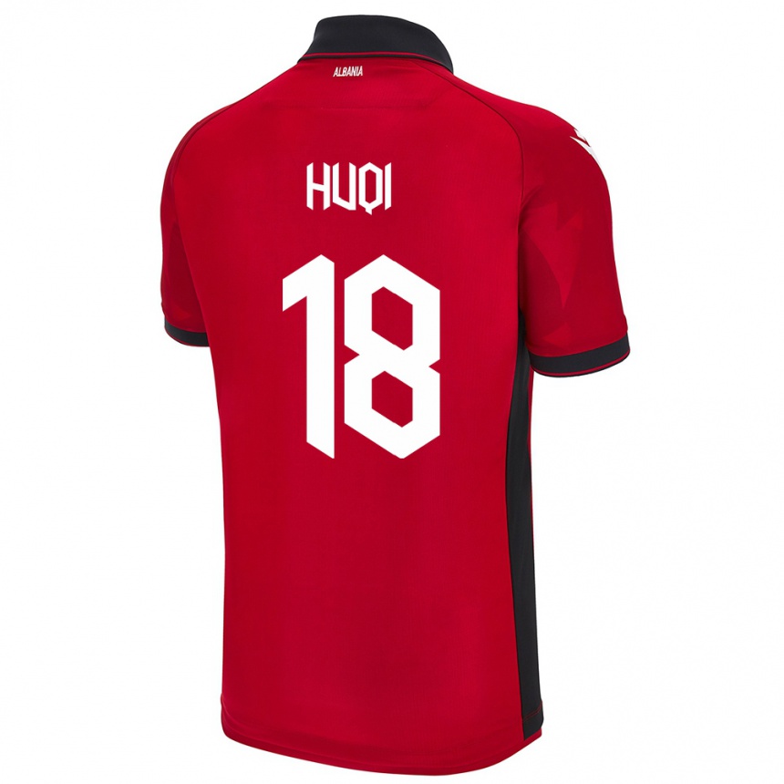 Hombre Fútbol Camiseta Albania Mattia Huqi #18 Rojo 1ª Equipación 24-26 México