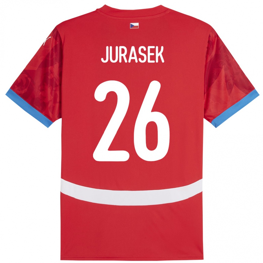 Hombre Fútbol Camiseta Chequia Matej Jurasek #26 Rojo 1ª Equipación 24-26 México