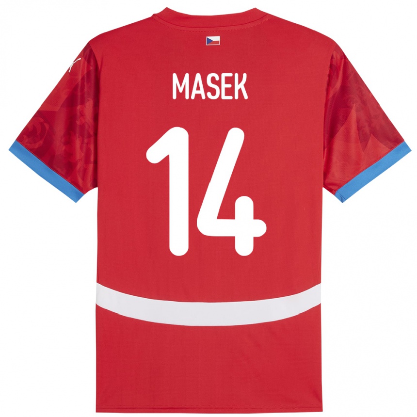 Hombre Fútbol Camiseta Chequia Lukas Masek #14 Rojo 1ª Equipación 24-26 México