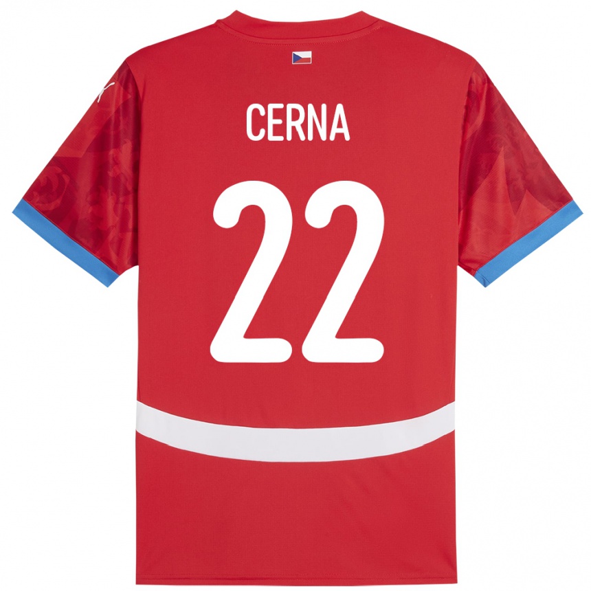 Hombre Fútbol Camiseta Chequia Franny Černá #22 Rojo 1ª Equipación 24-26 México