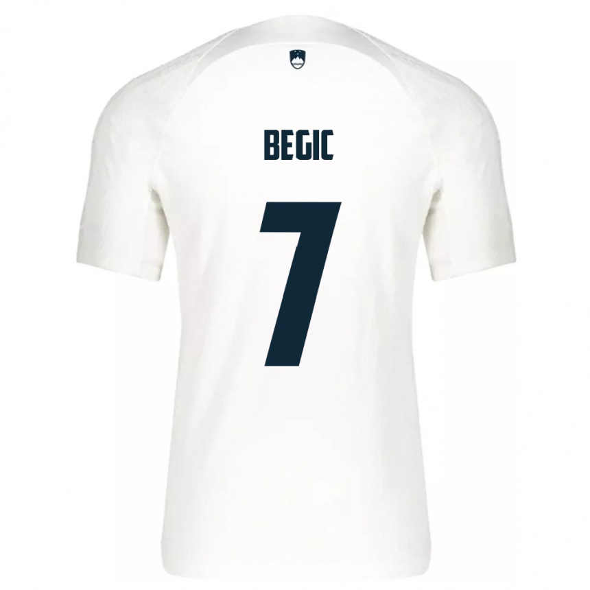 Hombre Fútbol Camiseta Eslovenia Tjas Begic #7 Blanco 1ª Equipación 24-26 México