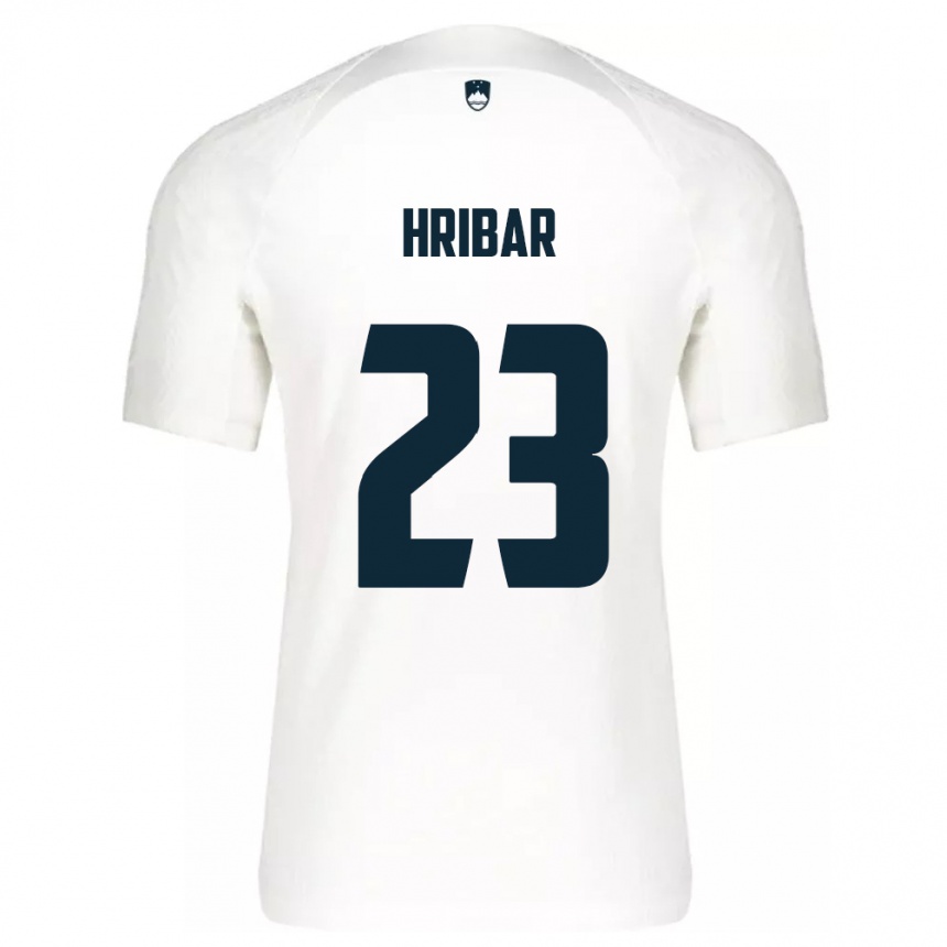 Hombre Fútbol Camiseta Eslovenia Lan Hribar #23 Blanco 1ª Equipación 24-26 México