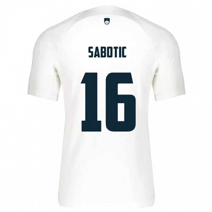 Hombre Fútbol Camiseta Eslovenia Tais Sabotic #16 Blanco 1ª Equipación 24-26 México