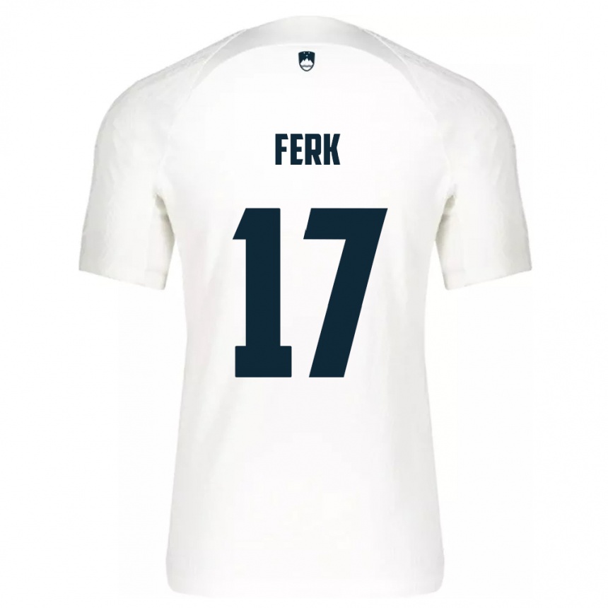 Hombre Fútbol Camiseta Eslovenia Matic Ferk #17 Blanco 1ª Equipación 24-26 México