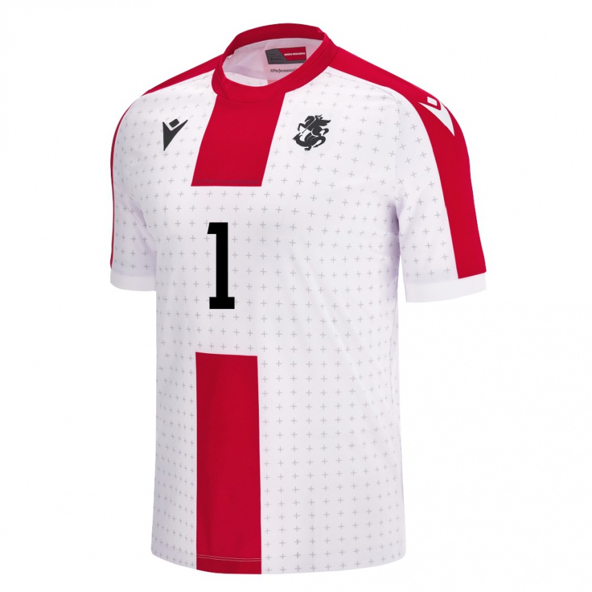 Hombre Fútbol Camiseta Georgia Teona Sukhashvili #1 Blanco 1ª Equipación 24-26 México