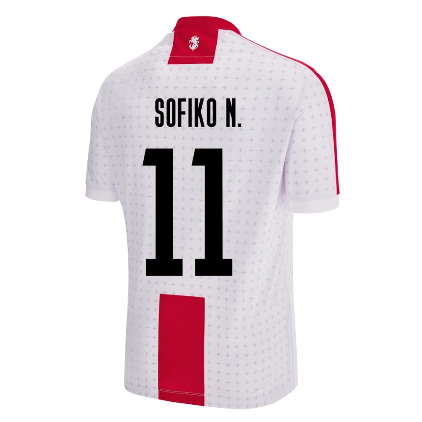 Hombre Fútbol Camiseta Georgia Sofiko Narsia #11 Blanco 1ª Equipación 24-26 México