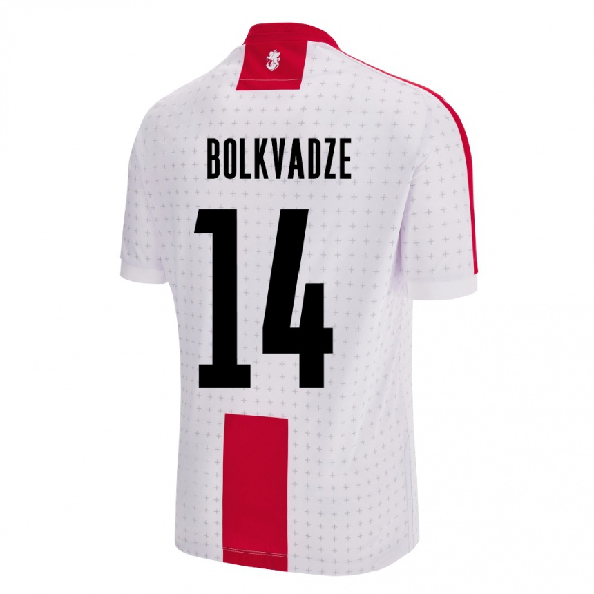 Hombre Fútbol Camiseta Georgia Anastasia Bolkvadze #14 Blanco 1ª Equipación 24-26 México