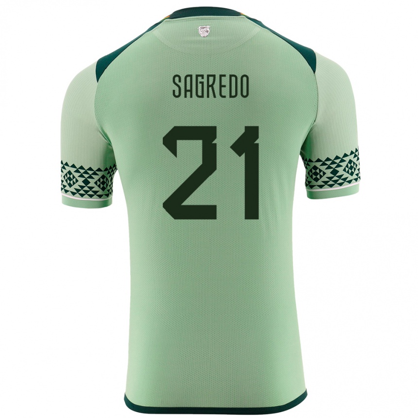 Hombre Fútbol Camiseta Bolivia José Sagredo #21 Verde Claro 1ª Equipación 24-26 México