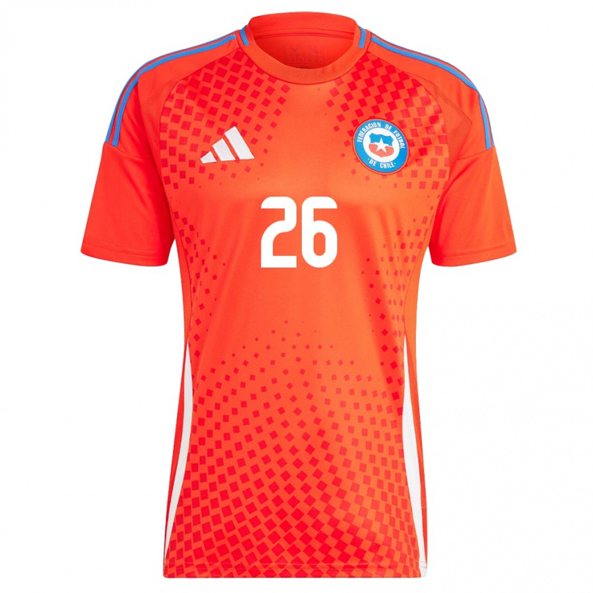 Hombre Fútbol Camiseta Chile Nicolás Fernández #26 Rojo 1ª Equipación 24-26 México