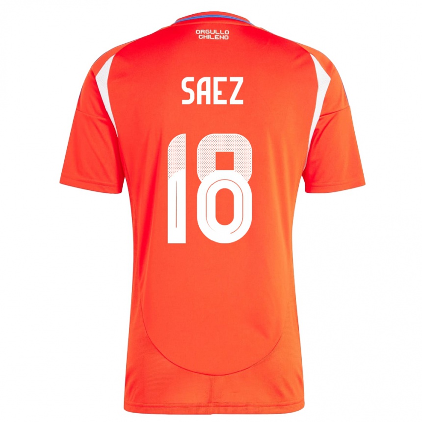 Hombre Fútbol Camiseta Chile Camila Sáez #18 Rojo 1ª Equipación 24-26 México