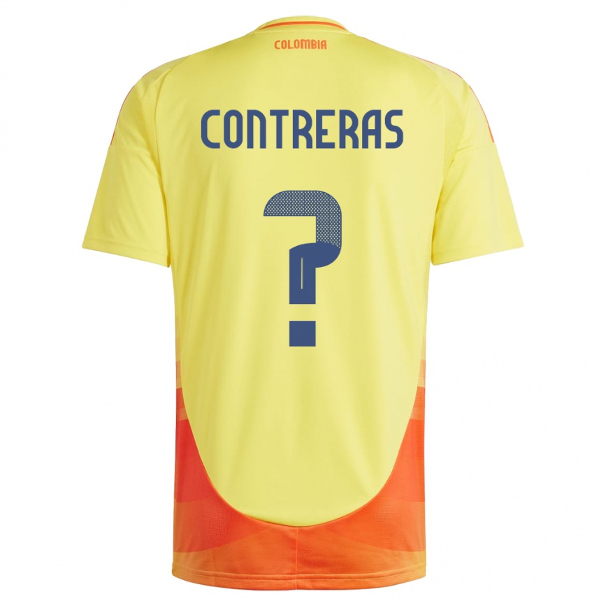 Hombre Fútbol Camiseta Colombia David Contreras #0 Amarillo 1ª Equipación 24-26 México