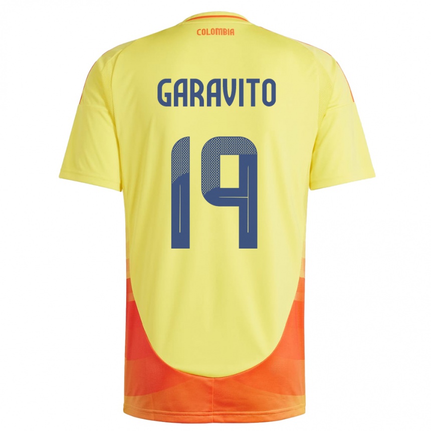 Hombre Fútbol Camiseta Colombia Laura Garavito #19 Amarillo 1ª Equipación 24-26 México