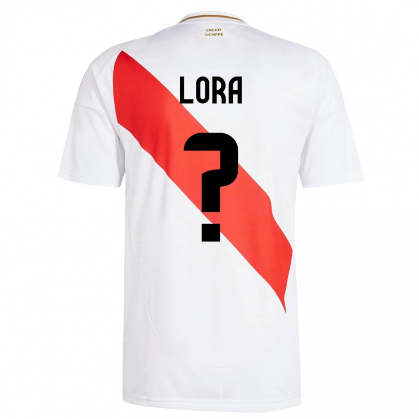 Hombre Fútbol Camiseta Perú Fabrizio Lora #0 Blanco 1ª Equipación 24-26 México