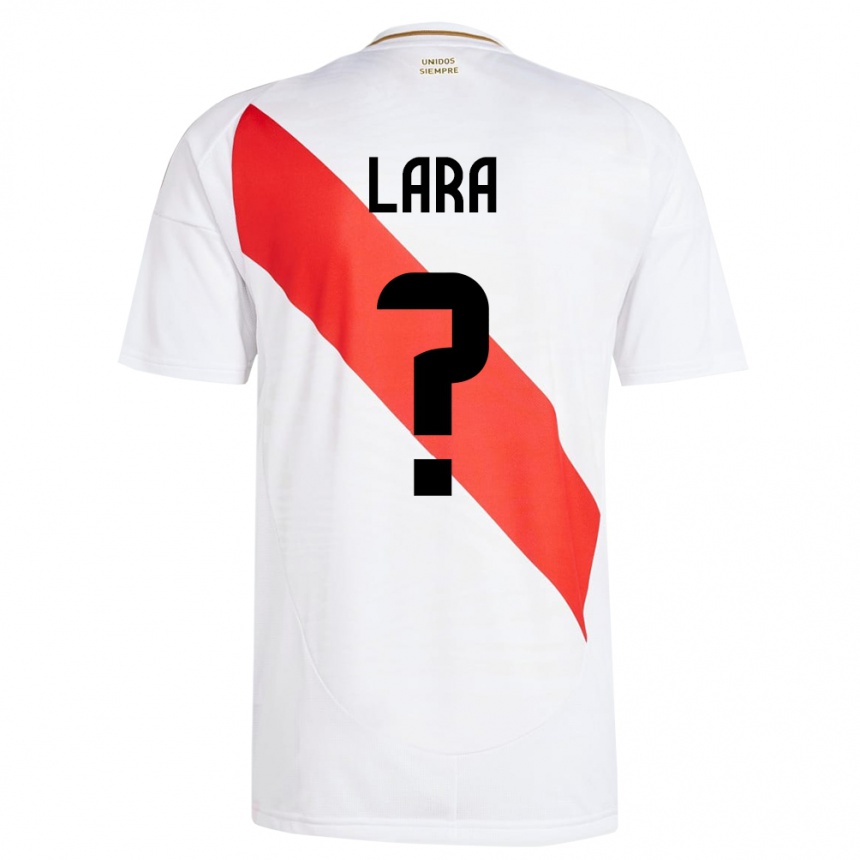 Hombre Fútbol Camiseta Perú Jean Lara #0 Blanco 1ª Equipación 24-26 México