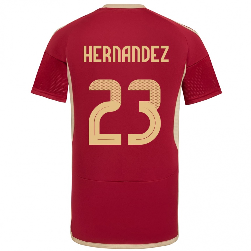 Hombre Fútbol Camiseta Venezuela Luifer Hernández #23 Borgoña 1ª Equipación 24-26 México
