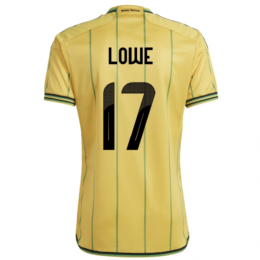 Hombre Fútbol Camiseta Jamaica Damion Lowe #17 Amarillo 1ª Equipación 24-26 México