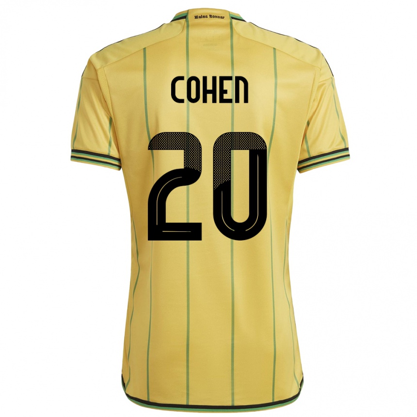 Hombre Fútbol Camiseta Jamaica Dunsting Cohen #20 Amarillo 1ª Equipación 24-26 México