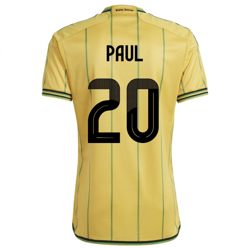 Hombre Fútbol Camiseta Jamaica Lachante Paul #20 Amarillo 1ª Equipación 24-26 México