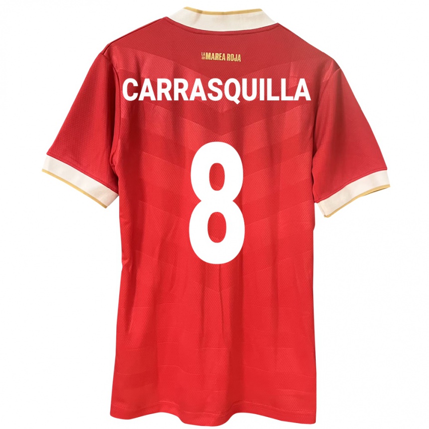 Hombre Fútbol Camiseta Panamá Adalberto Carrasquilla #8 Rojo 1ª Equipación 24-26 México