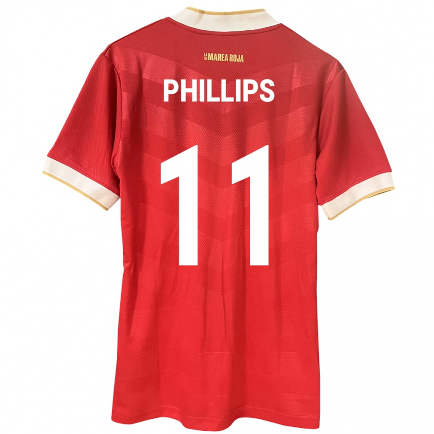 Hombre Fútbol Camiseta Panamá Ricardo Phillips #11 Rojo 1ª Equipación 24-26 México