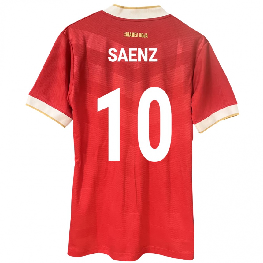 Hombre Fútbol Camiseta Panamá Gloria Sáenz #10 Rojo 1ª Equipación 24-26 México