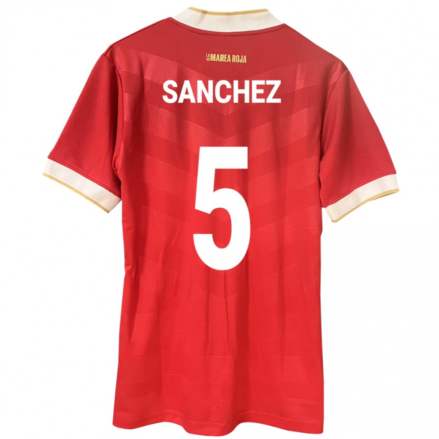 Hombre Fútbol Camiseta Panamá Leydis Sánchez #5 Rojo 1ª Equipación 24-26 México