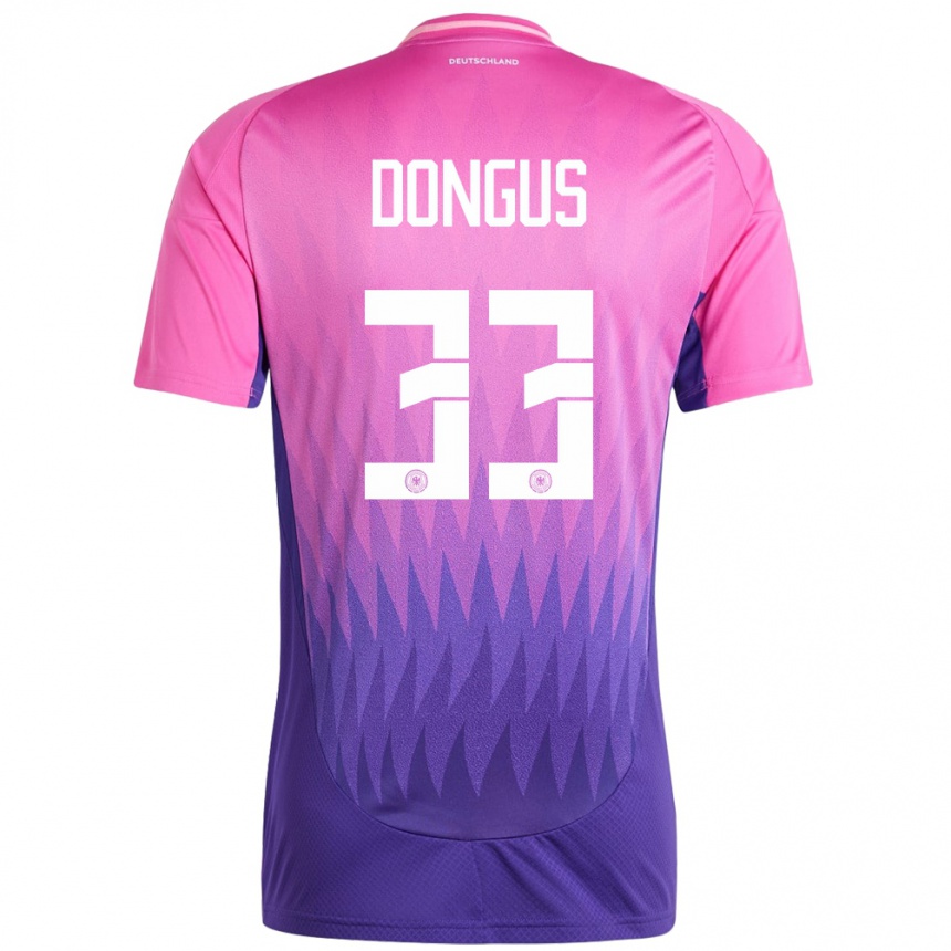 Hombre Fútbol Camiseta Alemania Fabienne Dongus #33 Rosado Morado 2ª Equipación 24-26 México