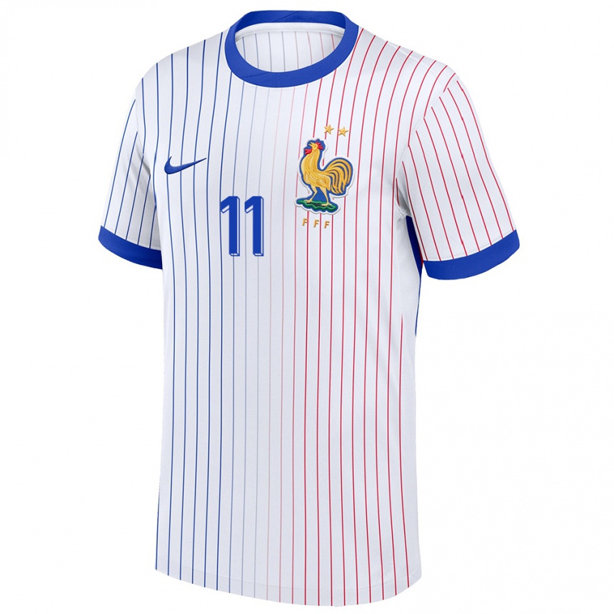 Hombre Fútbol Camiseta Francia Amine Gouiri #11 Blanco 2ª Equipación 24-26 México