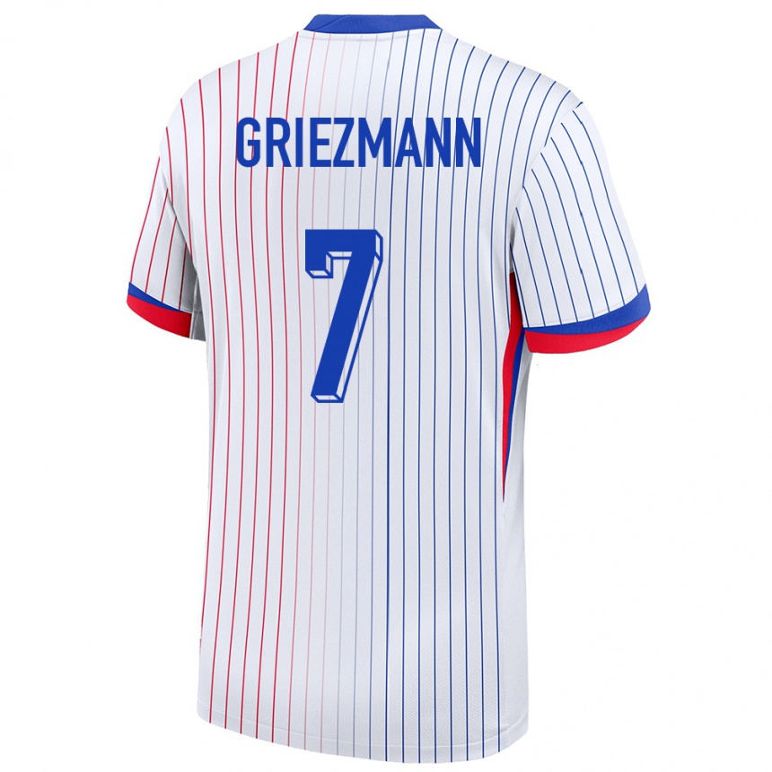 Hombre Fútbol Camiseta Francia Antoine Griezmann #7 Blanco 2ª Equipación 24-26 México