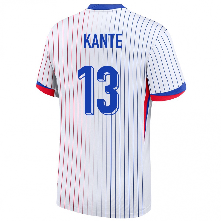 Hombre Fútbol Camiseta Francia N Golo Kante #13 Blanco 2ª Equipación 24-26 México