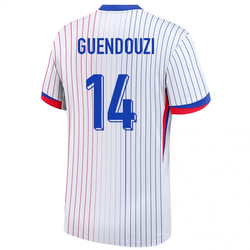 Hombre Fútbol Camiseta Francia Matteo Guendouzi #14 Blanco 2ª Equipación 24-26 México